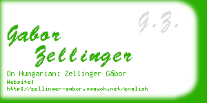 gabor zellinger business card